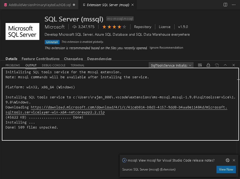 access to ms sql database using visual studio community for mac